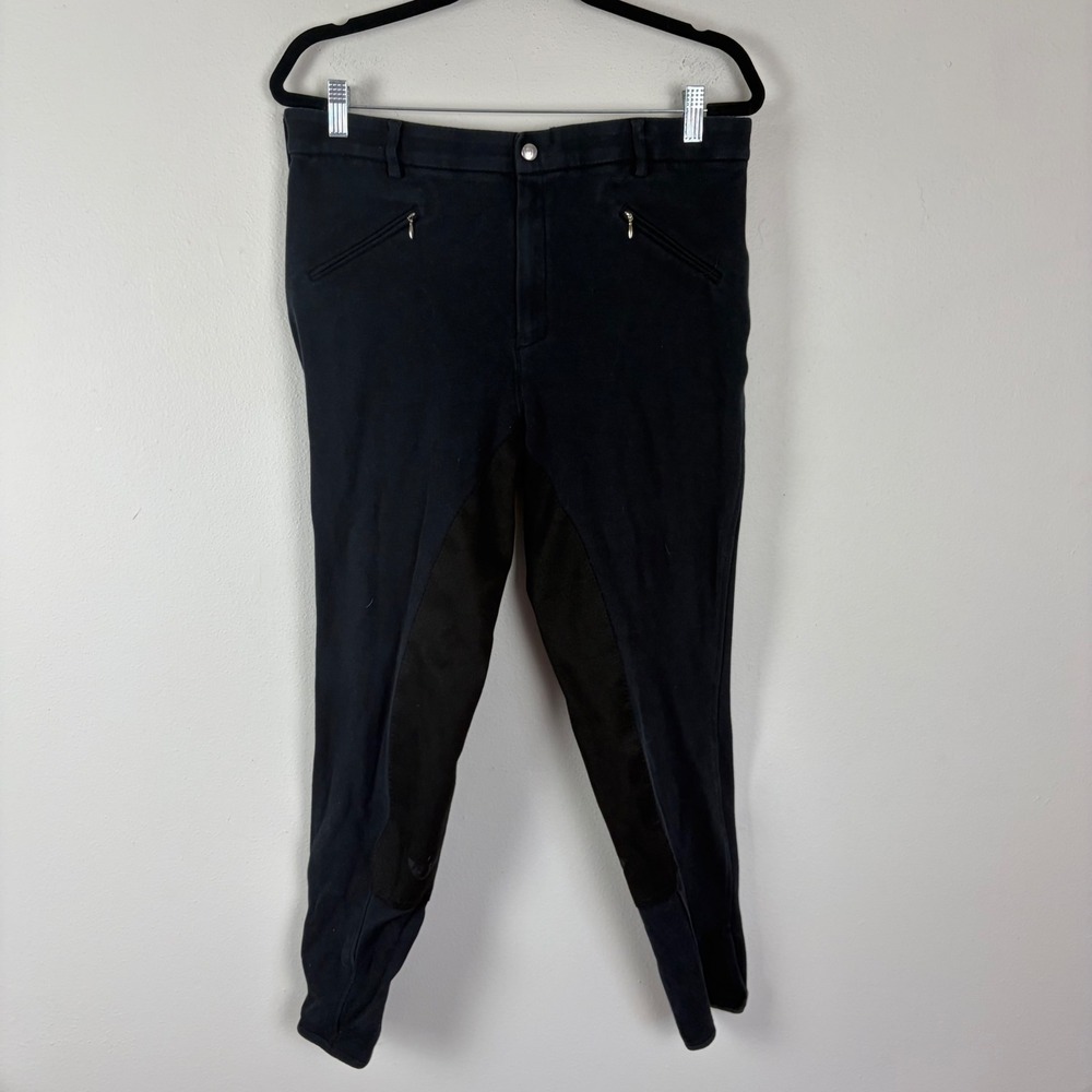 Tuff Rider Womens Horse Riding Breeches Navy Blue Full Seat Equestrian Pants 36